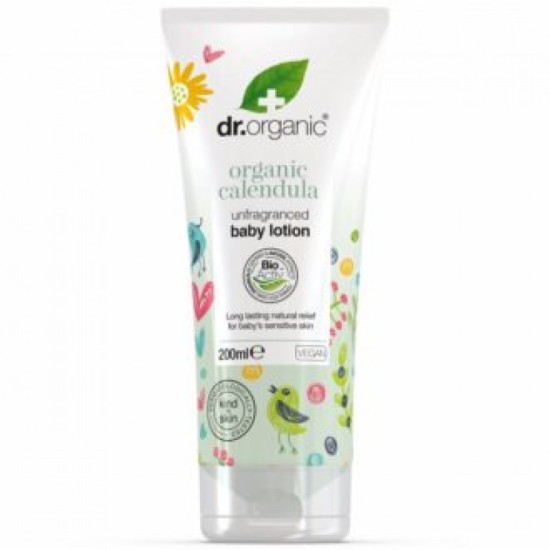 Dr. Organic Illatmentes baba testápoló bio körömvirággal, 200 ml