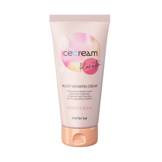 Inebrya Ice Cream Velvet Keratin hajvég ragasztó, 100 ml