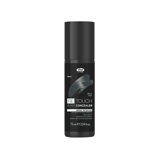 Lisap ReTouch Color hajtőszínező spray 75 ml, Fekete