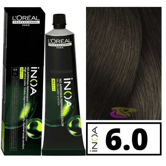 Loreal INOA ammóniamentes hajfesték 60 ml - 6.0