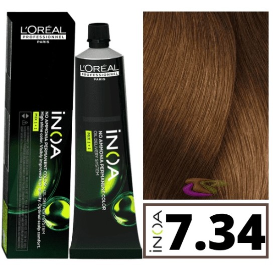 Loreal INOA ammóniamentes hajfesték 60 ml - 7.34