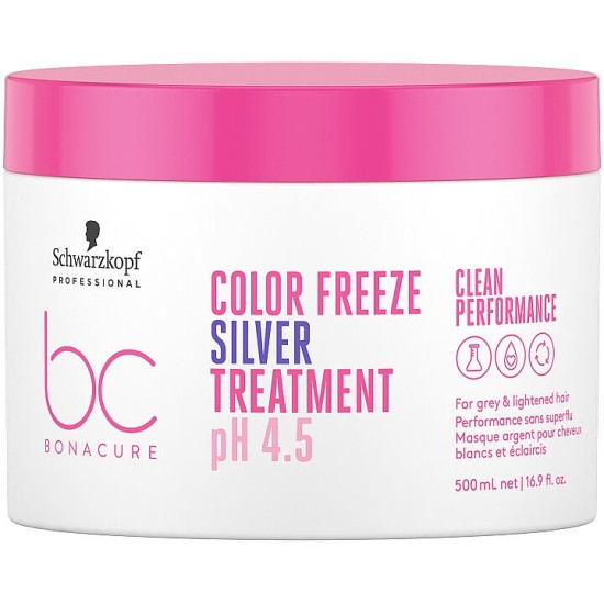 Schwarzkopf Bonacure Clean Performance Color Freeze Silver hamvasító pakolás, 500 ml