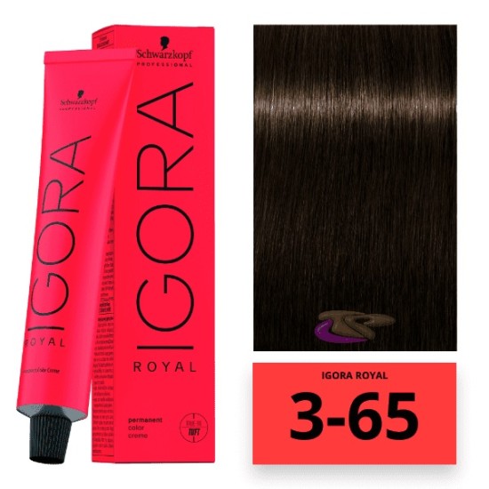 Schwarzkopf Igora Royal hajfesték, 60 ml 3-65