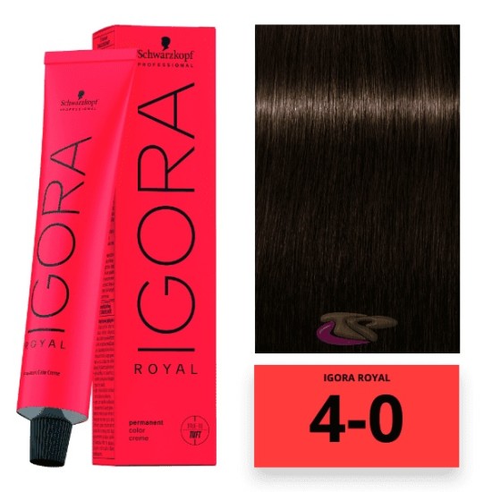 Schwarzkopf Igora Royal hajfesték, 60 ml 4-0