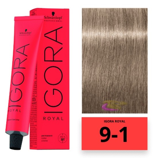 Schwarzkopf Igora Royal hajfesték, 60 ml 9-1