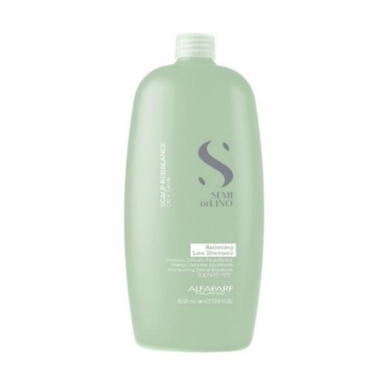 Alfaparf Semi Di Lino Scalp Rebalance Balancing Low sampon zsíros hajra, 1000 ml