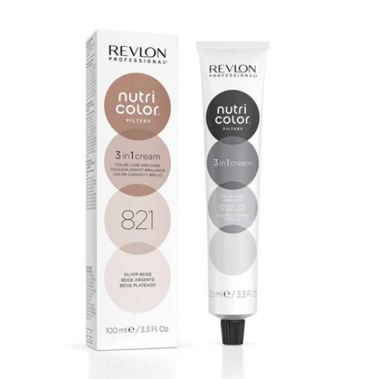 Revlon Nutri Color Creme színező hajpakolás 821 ezüstös bézs, 100 ml