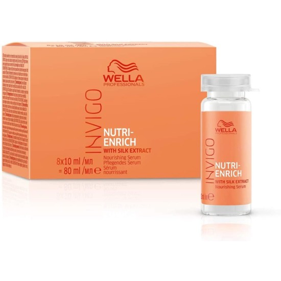 Wella Professionals Invigo Nutri Enrich tápláló szérum roncsolt hajra, 8 x 10 ml